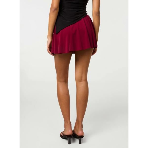 Pink Vanilla Wide Waistband Pleated Skirt