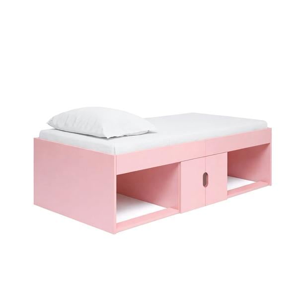 Kudlhome Low Single 3ft Cabin Bed Frame, Pink