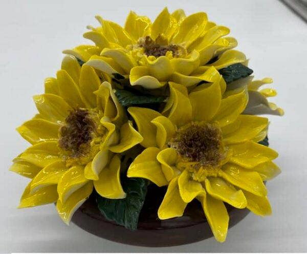 Memorials Direct Cluster of Ceramic Sunflowers