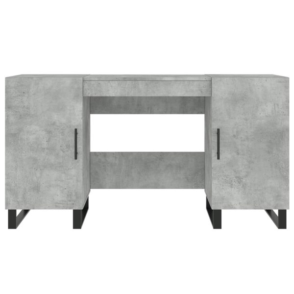 Berkfield Desk Concrete Grey 140x50x75 cm Engineered Wood