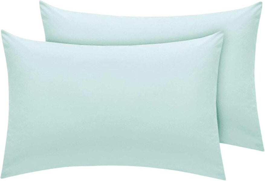 Night Zone Microfibre Pillowcases Pair – Soft Touch Hypoallergenic Easy Care Bed Linen - Duck Egg