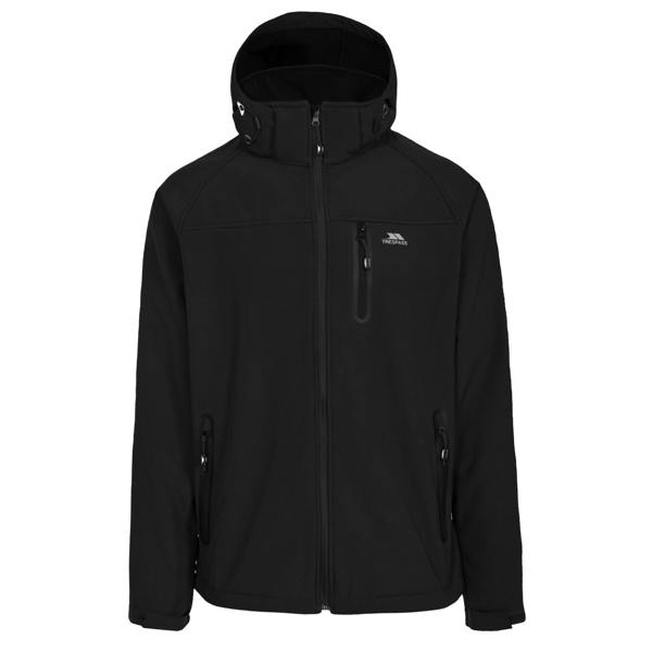 Trespass Mens Accelerator II Waterproof Softshell Jacket - Black - 