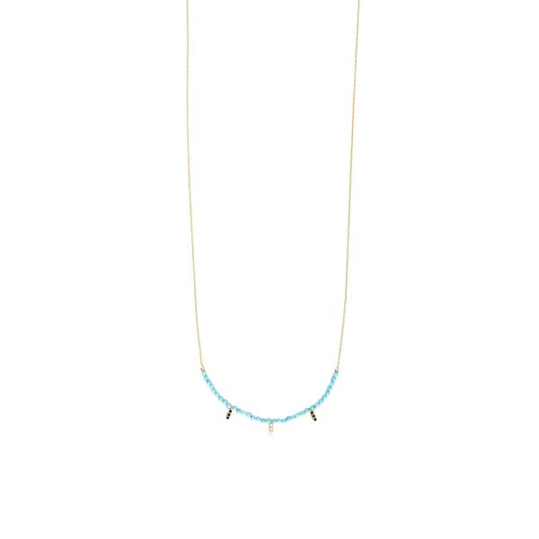 Sterling Silver Gold Plated Turquoise Necklace - Spero London