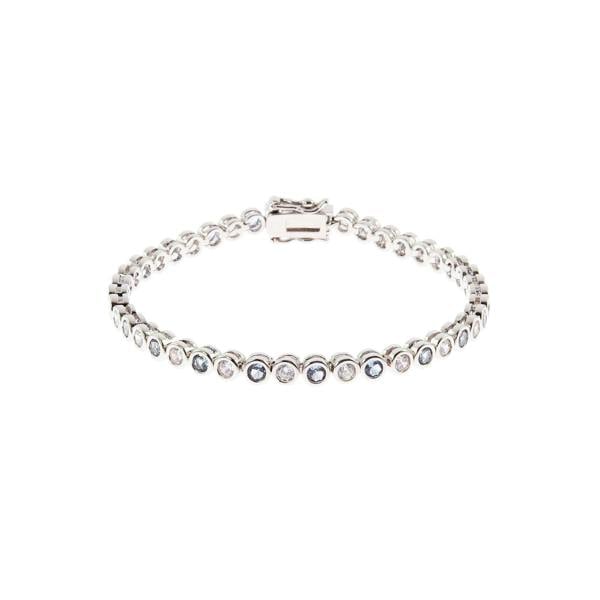 Cachet London Dawn Silver Aqua Tennis Bracelet