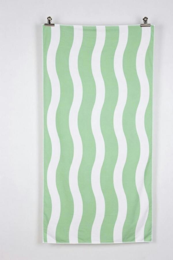 Dyzi Wavy Stripe Cotton Beach Towel Soft Absorbent Quick Dry 70x152cm