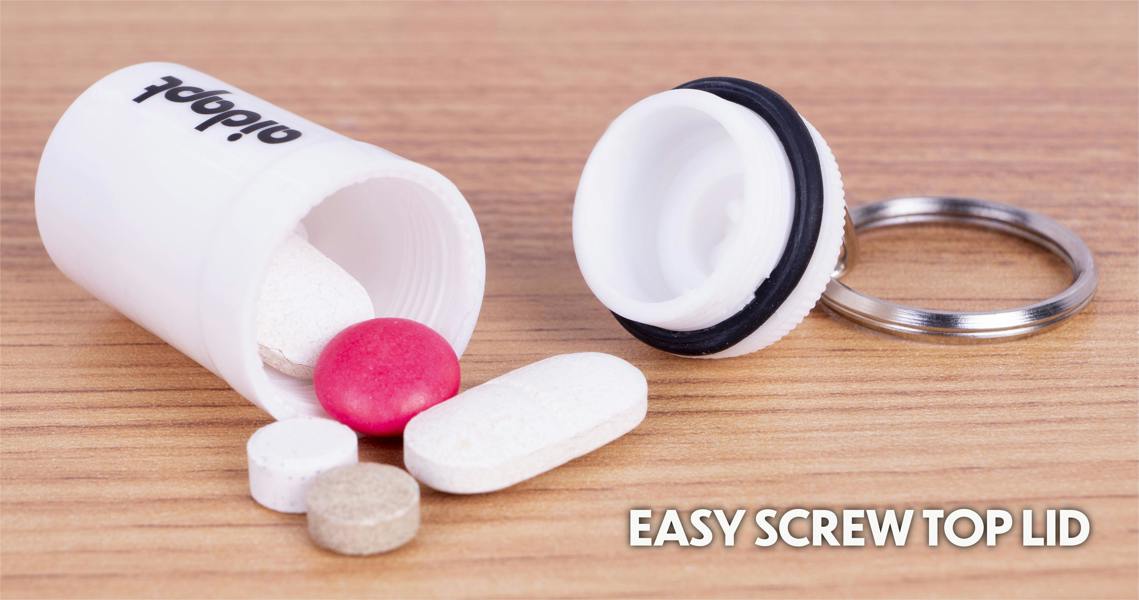 Aidapt Pill Box Keyring White