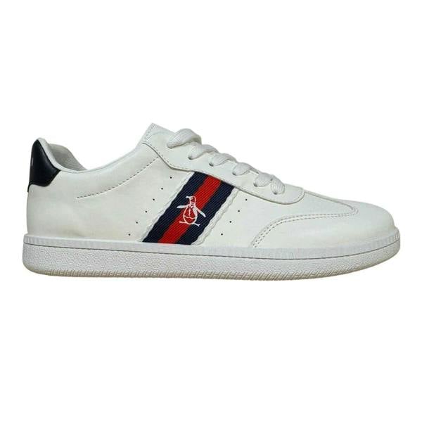 Original Penguin Mens Flat Trainers - White - 