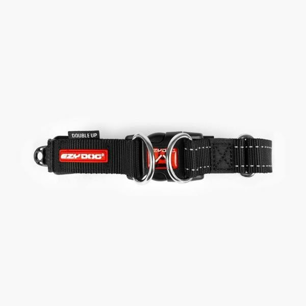 EzyDog Double Up Dog Collar in Black