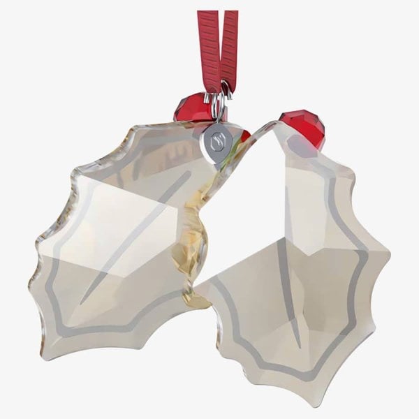 Swarovski Holiday Cheers Gingerbread Holly Leaves Ornament 5656277