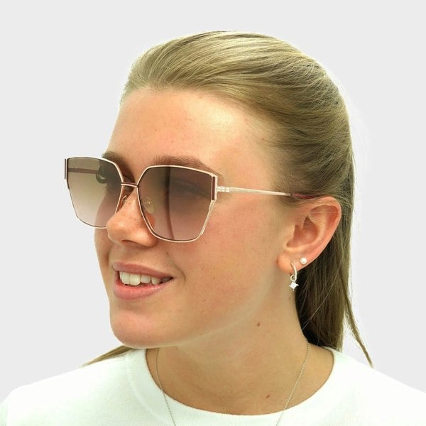 Ted Baker Sunglasses TB1618 Jazmin 403 Rose Gold Brown Gradient