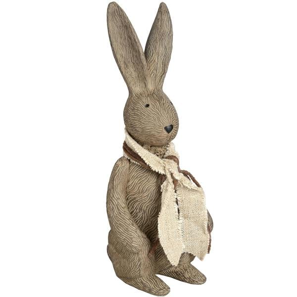 Hill Interiors Winter Bunny Rabbit Ornament - Grey/ Washed Grey - 