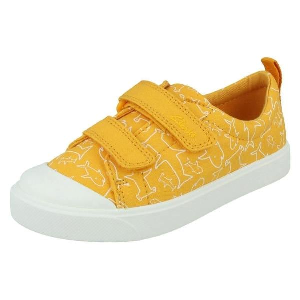 Clarks Boys Clarks Variety Detailed Canvas Shoes City Bright