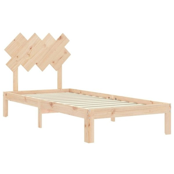 Berkfield Bed Frame with Headboard 90x200 cm Solid Wood
