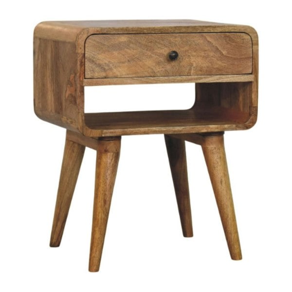 Artisan Furniture Avora Oak-ish Nightstand with Drawer and open slot