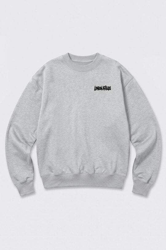 London Attitude Oversized City Graffiti Graphic Sweatshirt
