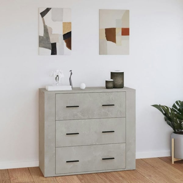 Berkfield Sideboard Concrete Grey 80x33x70 cm Engineered Wood
