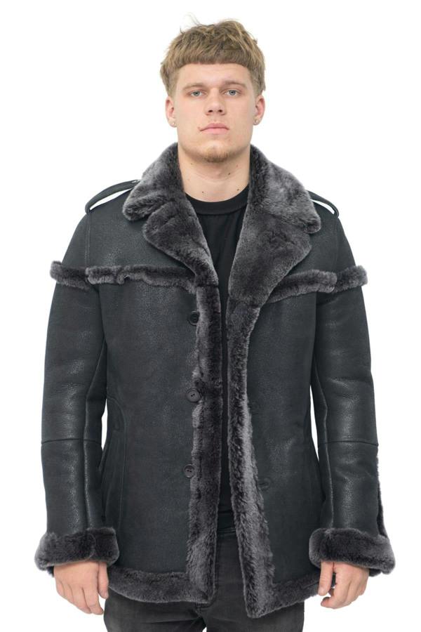 Infinity Leather Mens Merino Sheepskin Suede Jacket with Tie Belt-Kingsbridge