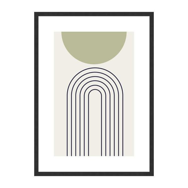 Nielsen accent by nielsen Velino Black Picture Frame with Glass Front and Abstract Poster Print
