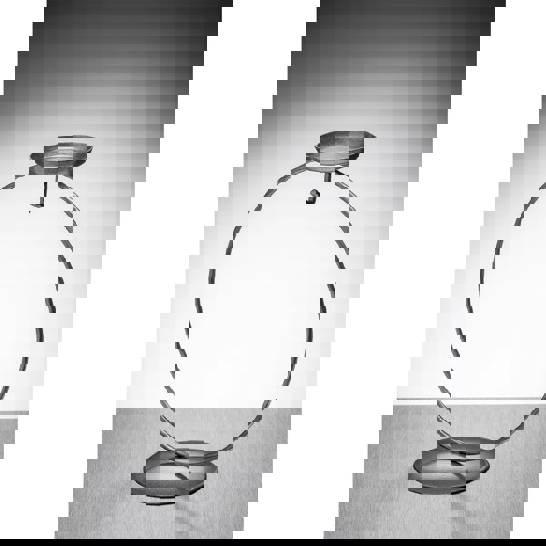 Circular Metal Ornament Stand with Tea Light Holder - Silver