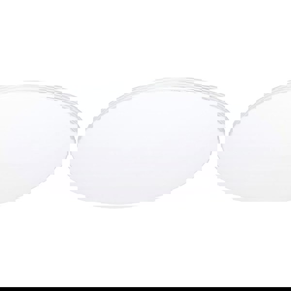 Milagro Ceiling Lamp Siena 72W LED 550 mm Stylish White And Chrome Circular Design Dimmable Including Remote Control