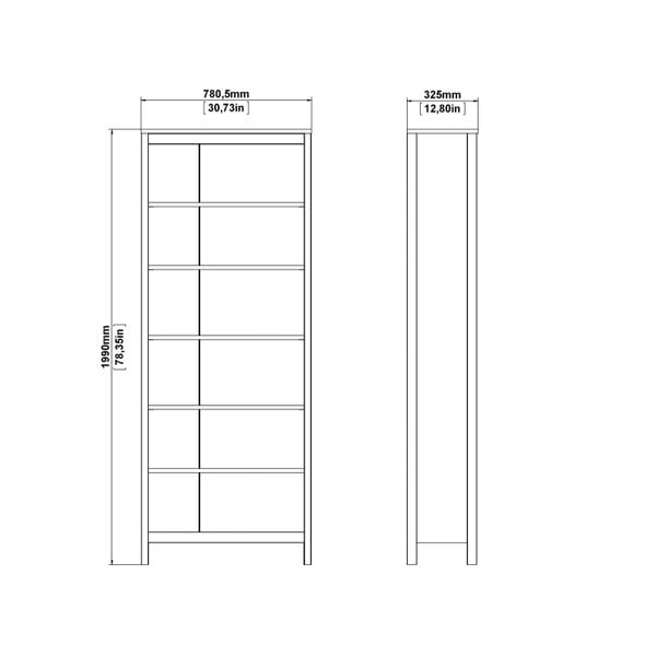 Wyld Haus Gossmere Hickory Oak Effect Bookcase