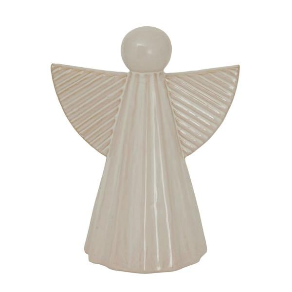 Hill Interiors Ceramic Angel Christmas Decoration - White - 