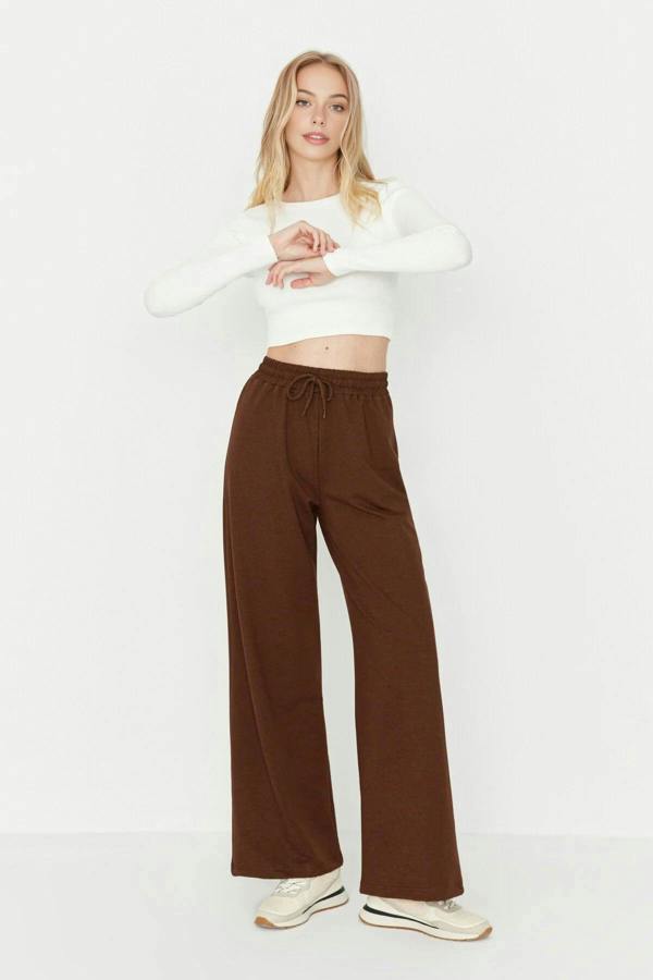 WOVCOR Cotton Wide Leg Thin Knit Jogger