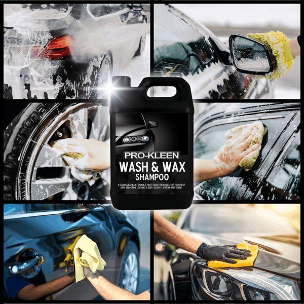 ProKleen Pro-Kleen Wash & Wax Shampoo with Carnauba Wax 3x 5L - pH Neutral Professional Car Wash Shampoo