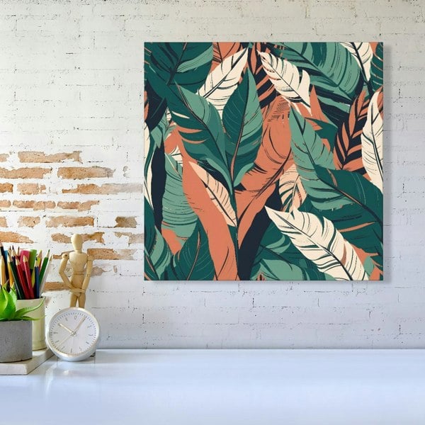 Warren Reed Autumn Tropical Leaves Canvas