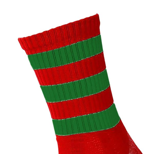 Precision Unisex Adult Pro Hooped Football Socks - Red/Green