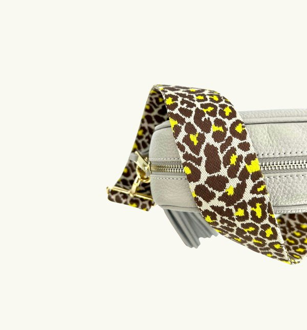 Apatchy London Lemon Cheetah Bag Strap