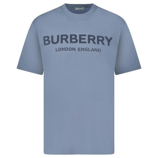 Burberry 'Ellison' Logo Print T-Shirt Carbon Blue - chancefashionco