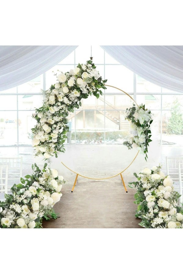 Living and Home 100cm Sweet Acacia Rose Floral Wedding Row Aisle Runner & Stage Backdrop Decoration for Ceremonies, Receptions & Party Decor