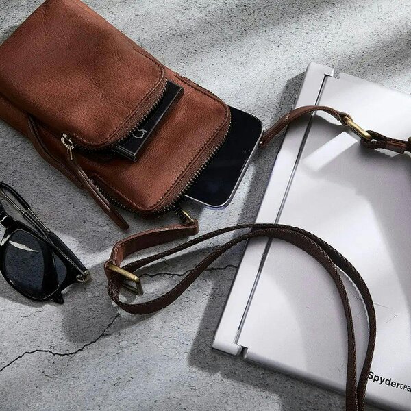 PRIMEHIDE Leather Crossbody Phone Bag with Card Slots – Bogota