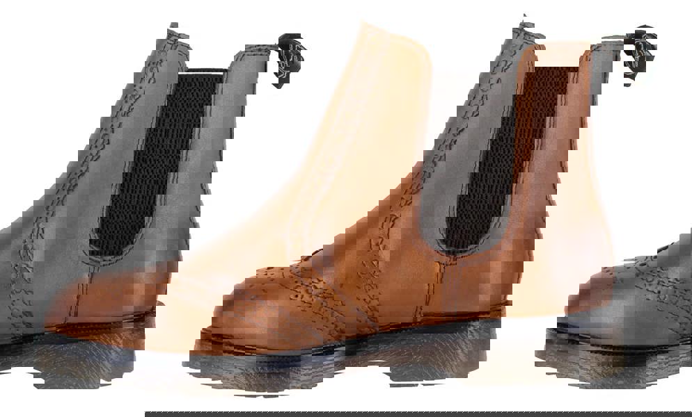 Frank James Warkton Mens Classic Dealer Chelsea Leather Brogue Ankle Boots