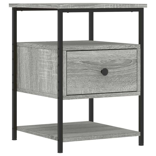 Berkfield Bedside Cabinets 2 pcs Grey Sonoma 40x42x56 cm Engineered Wood