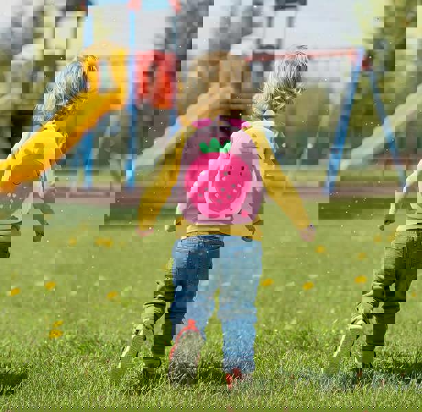 ANYKIDZ 3D Pink Strawberry Kids School Backpack Cute Cartoon Animal Style Children Toddler Plush Bag Perfect Accessories For Boys and Girls