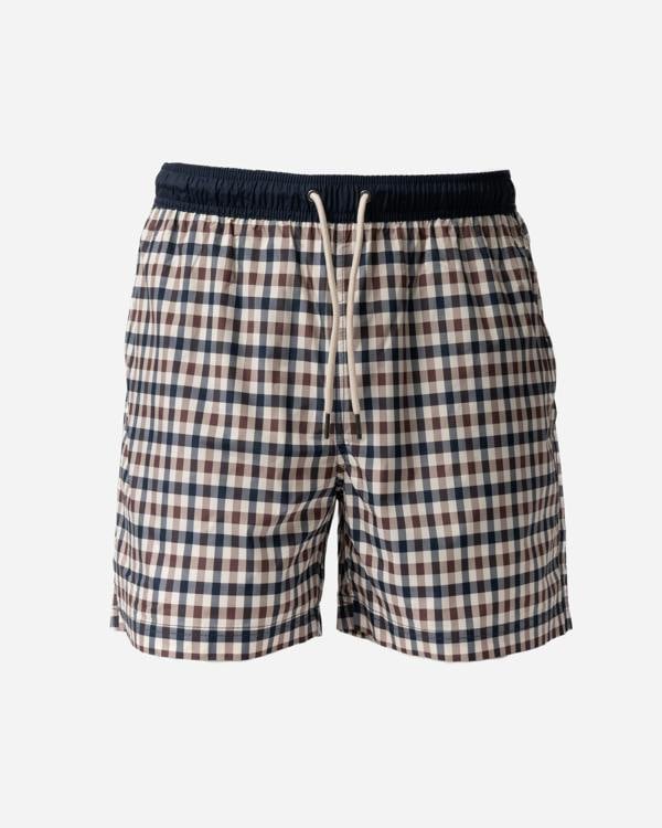 Aquascutum Mens Iconic Volley Swim Shorts in Club Check 28