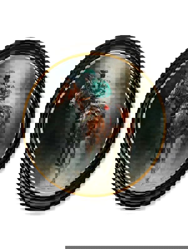 Exceptional Art The Irish Racehorses - Oxford round frame