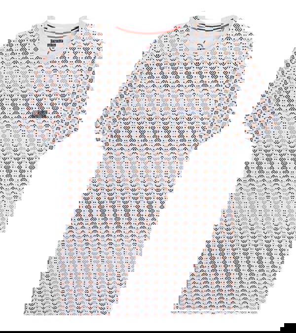 Lambretta Mens All Over Geometric Smart Classic Retro T-Shirt