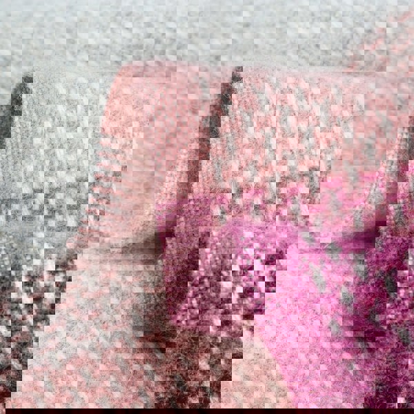 Evening Tales - Pure New Wool Blanket - Super Fluffy - Grey , Wine & Pink - Heating & Plumbing London - Throw