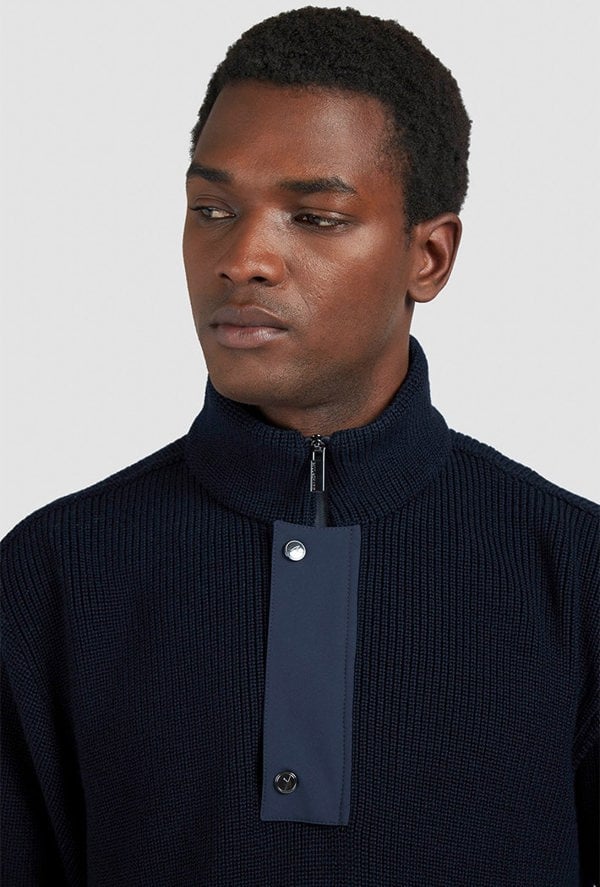 Paul & Shark Bio Viscose Half Zip Sweater with Typhoon® Details