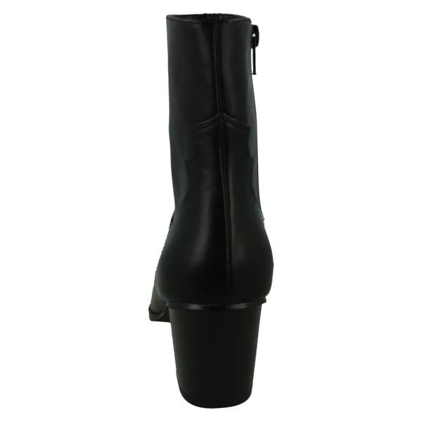 Spot On Ladies Spot On Mid Cuban Heel Cowboy Ankle Boots F51228