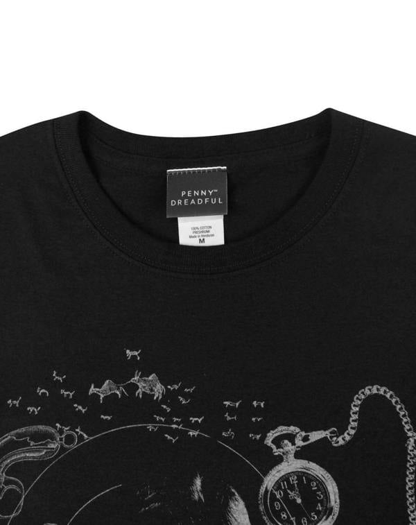 Penny Dreadful Mens Black Ethan Chandler Short Sleeved T-Shirt