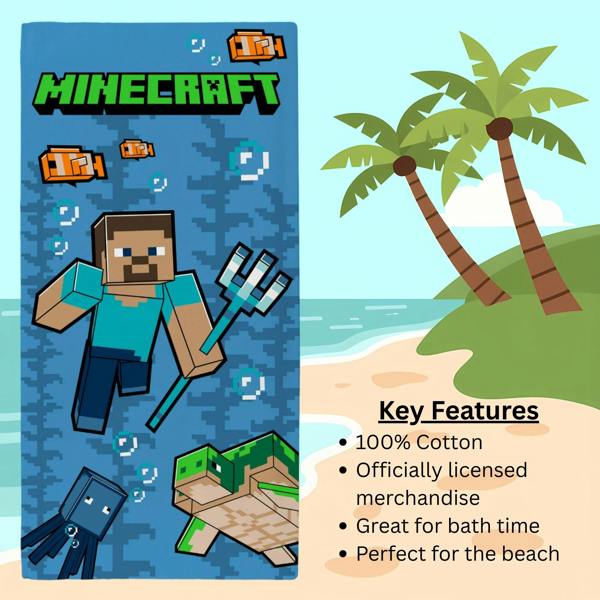 Minecraft Trident Towel