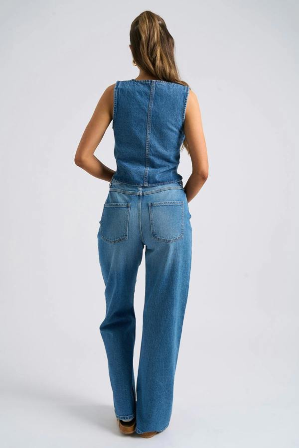 Urban Bliss Mid Wash Wide Leg Jean