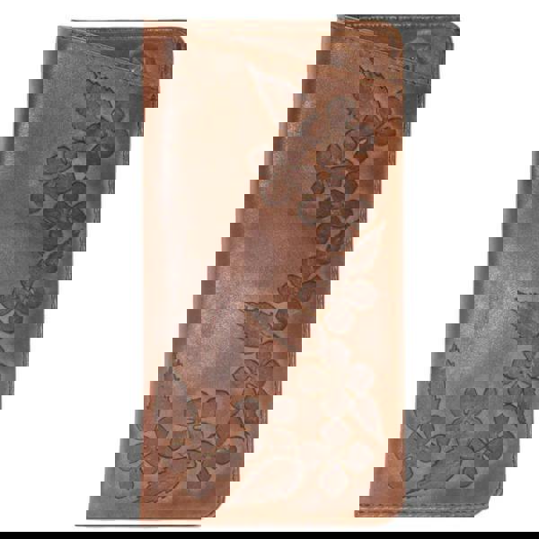 Mala Leather Wild Bloom Floral Classic Tan Leather Glasses Case