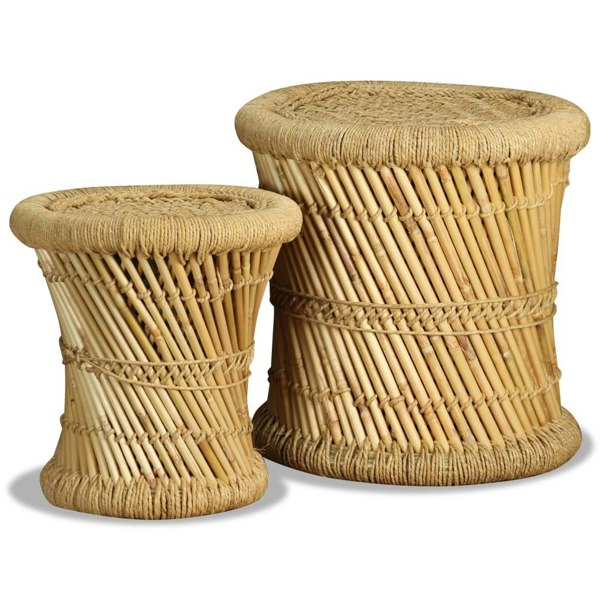 Berkfield Stools 2 pcs Bamboo and Jute