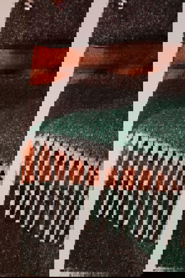 SVNX Chunky Scarf In Brown Orange