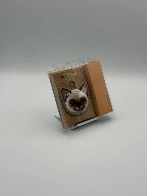 Nimmy Friends Nimmy Big Eye Cute Pet Siamese Cat Face Card Sleeve Holder Brown - N-XDY-KT-026
